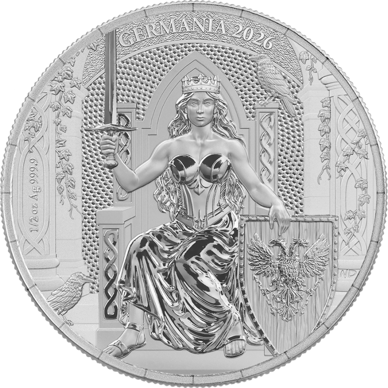 2026 Germania Silver Coin, 1/2 ounce