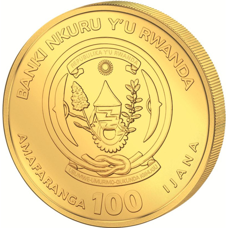 Złota Moneta Rwanda, Year of the Horse 2026, 1/12 uncji Back Złota Moneta Rwanda, Year of the Horse 2026, 1/12 uncji Back