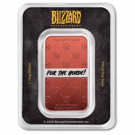 World of Warcraft Silberbarren: Horde Bar, 1 Unze – Vorderseite