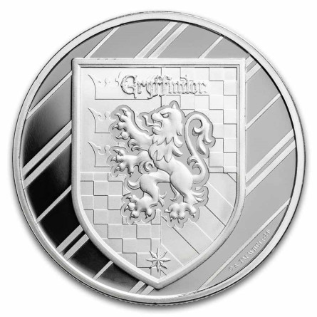 Srebrny Medal Harry Potter Houses: Gryffindor BU, 1 uncja - rewers