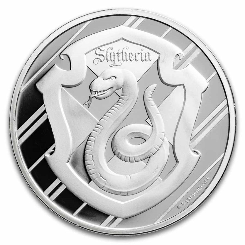 Srebrny Medal Harry Potter Houses: Slytherin FRONT
