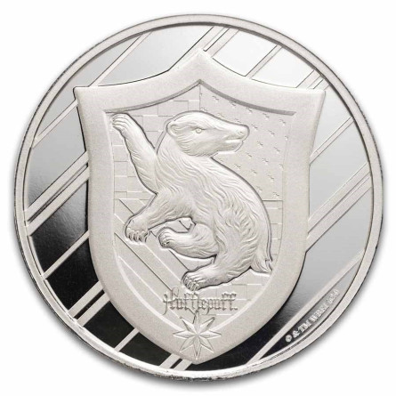 Srebrny Medal Harry Potter Houses: Hufflepuff FRONT