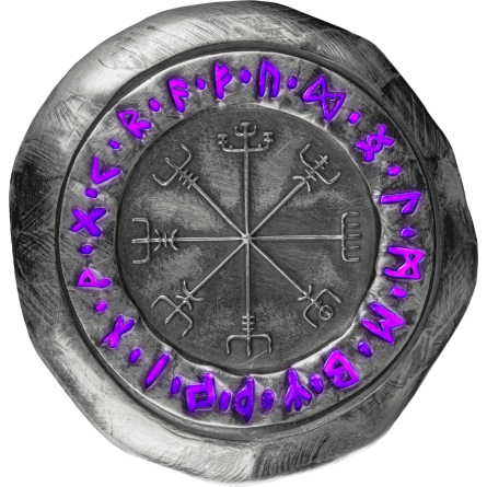 Silberbarren „Germania Mint Vegvisir“, 2 Unzen – Vorderseite