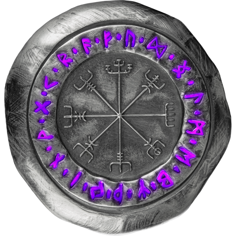 Срібний зливок Germania Mint Vegvisir, 2 унції — аверс Срібний зливок Germania Mint Vegvisir, 2 унції — аверс