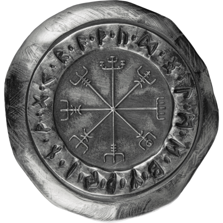 Germania Mint Vegvisir Silver Bar, 2 ounces – front