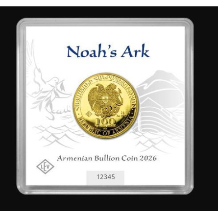 Złota Moneta Arka Noego 2026, 1 gram - awers