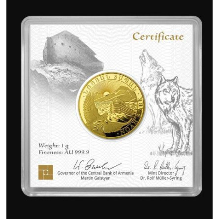 Złota Moneta Arka Noego 2026, 1 gram - rewers 2