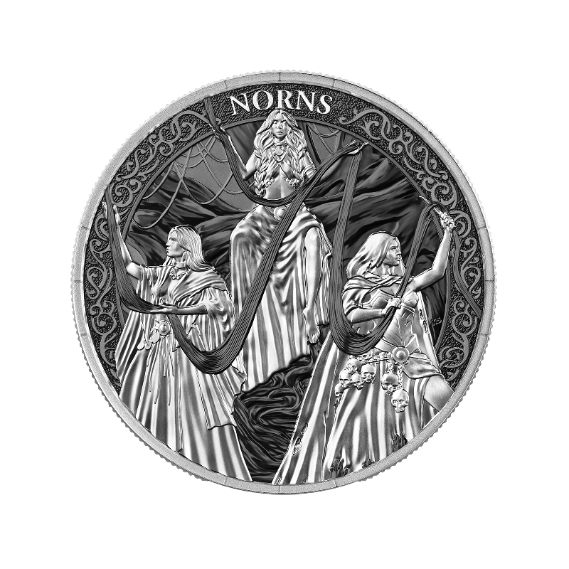 Zestaw Srebrnych Monet Germania Mint: Norns Mystery BOX 2026, 1 uncja - 4