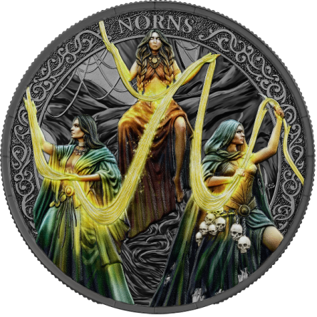 Zestaw Srebrnych Monet Germania Mint: Norns Mystery BOX 2026, 1 uncja - 6