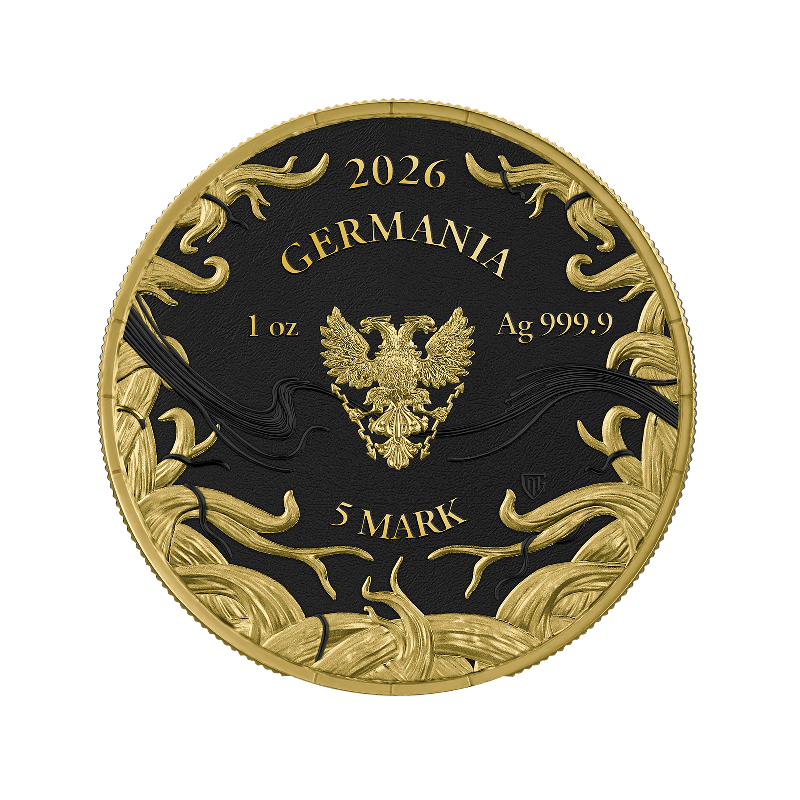 Zestaw Srebrnych Monet Germania Mint: Norns Mystery BOX 2026, 1 uncja - 8