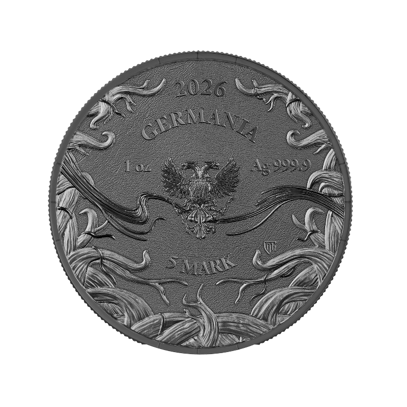 Zestaw Srebrnych Monet Germania Mint: Norns Mystery BOX 2026, 1 uncja - 9