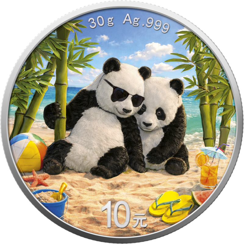 Chinese Silver Panda "Four Seasons" Coin: Summer 2026 - Coin Obverse