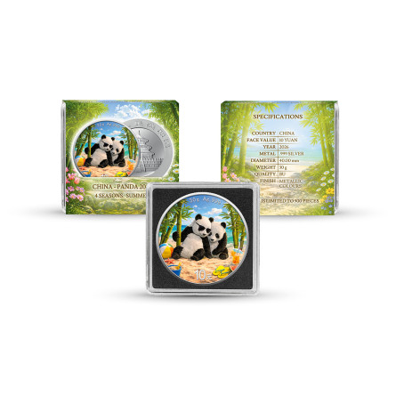 Silbermünze „Chinese Panda Four Seasons: Summer 2026“ – Kapsel