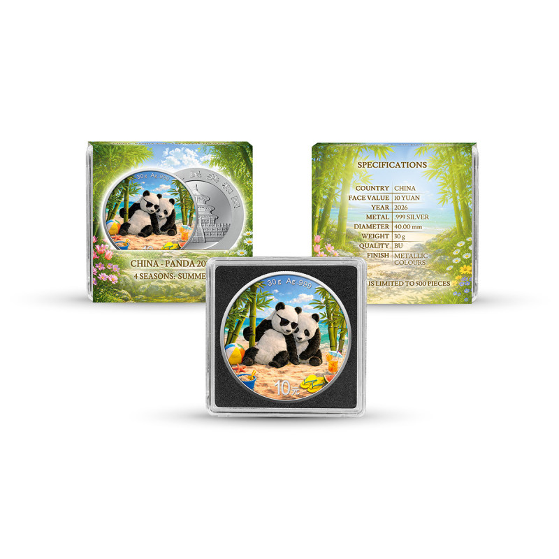 Chinese Silver Panda "Four Seasons" Coin: Summer 2026 - capsule