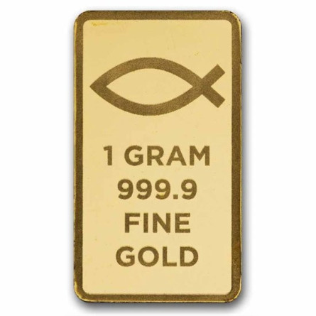 "The Blessing of Jesus Christ" Gold Bar - bar back "The Blessing of Jesus Christ" Gold Bar - bar back