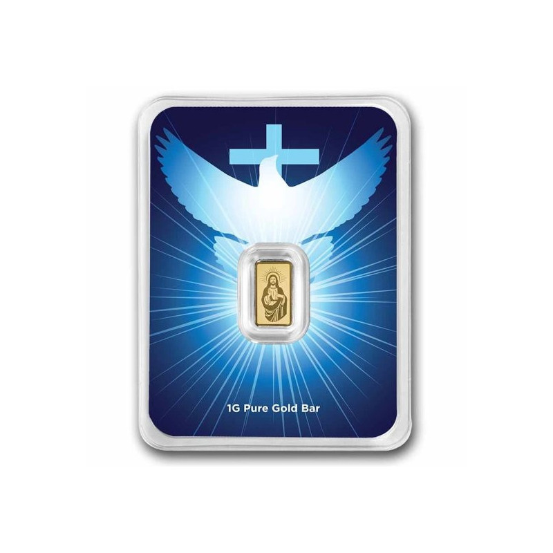 Gold Bar: The Blessing of Jesus Christ - card front Gold Bar: The Blessing of Jesus Christ - card front