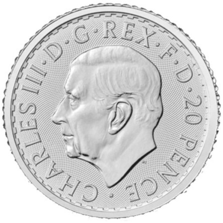 Silbermünze Britannia 2026, 1/10 Unze VORDERSEITE