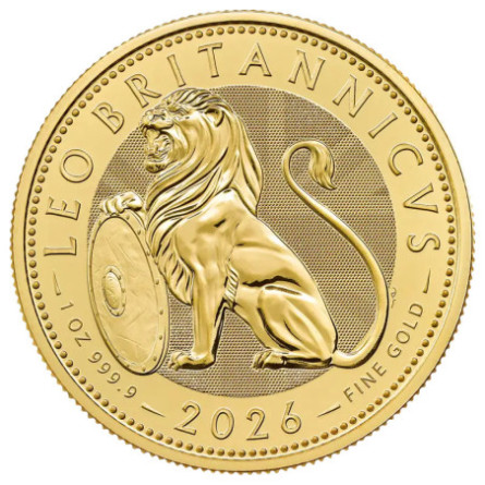 Золота монета «The British Lion» 2026 року, 1 унція