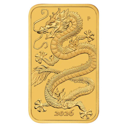 Золотий зливок «Rectangular Dragon», 1 унція