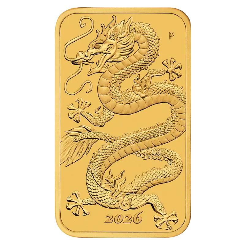 Złota Sztabka Rectangular Dragon, 1 uncja