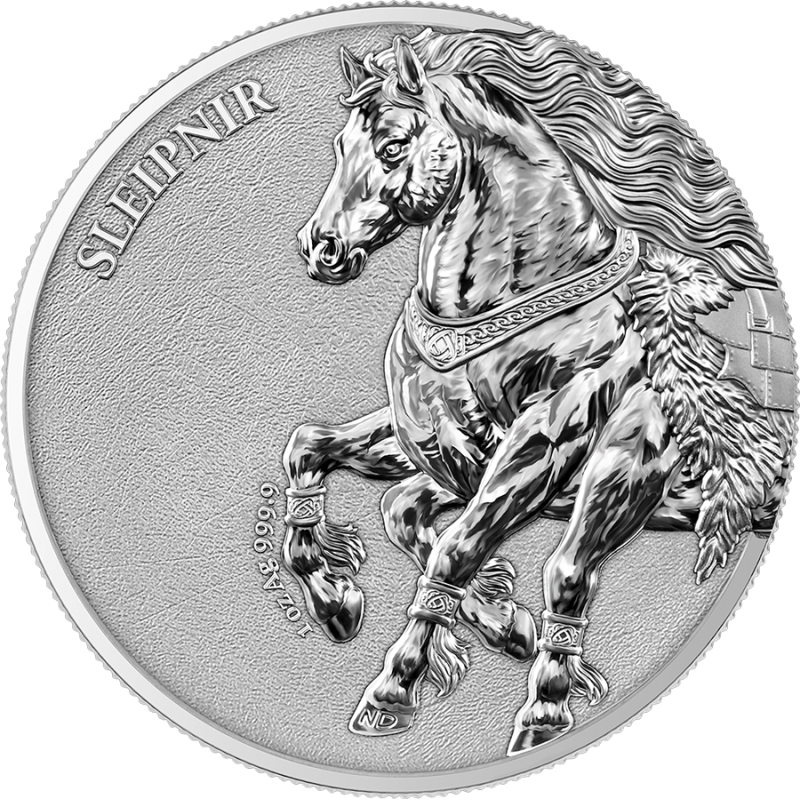 Srebrna Moneta Germania Beasts: Sleipnir 2026, 1 uncja - rewers Srebrna Moneta Germania Beasts: Sleipnir 2026, 1 uncja - rewers