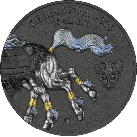 Srebrna Moneta Germania Beasts: Sleipnir 2026 UHR, 2 uncje - awers