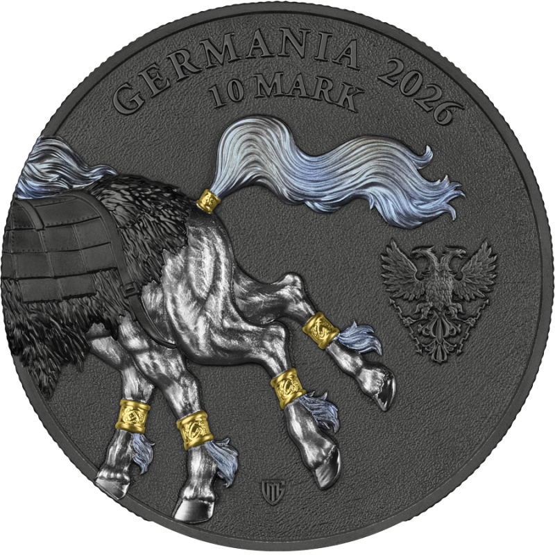 Srebrna Moneta Germania Beasts: Sleipnir 2026 UHR, 2 uncje - rewers Srebrna Moneta Germania Beasts: Sleipnir 2026 UHR, 2 uncje - rewers