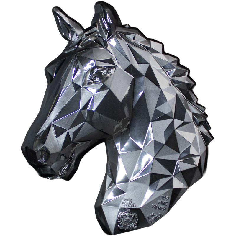 Srebrny Numizmat Low-poly Lunar Horse - front Srebrny Numizmat Low-poly Lunar Horse - front