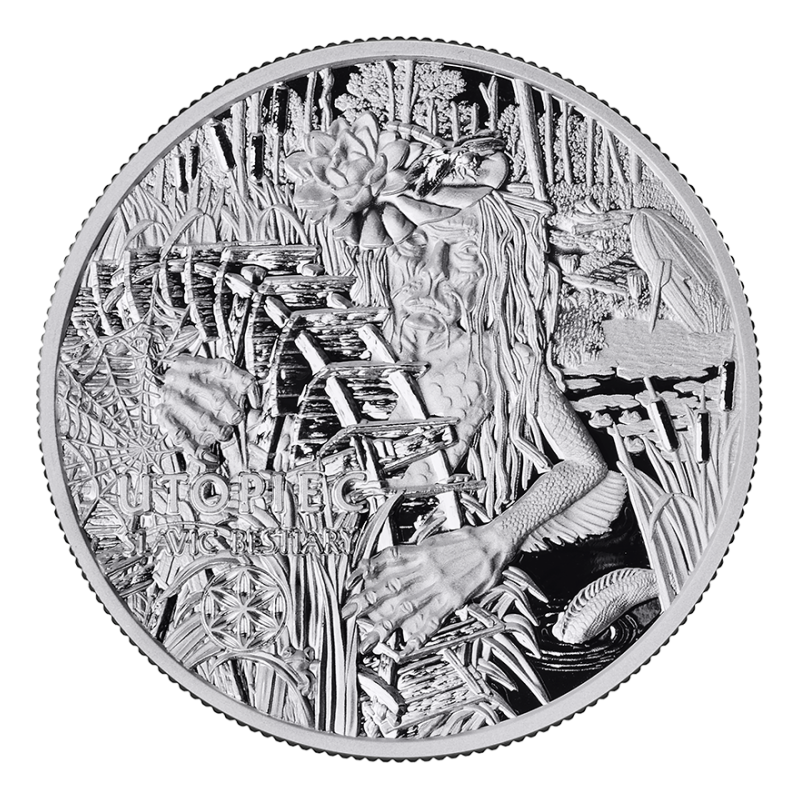"Slavic Beasts" Silver Coin - Utopiec 2026 BU, 2 ounces - reverse side