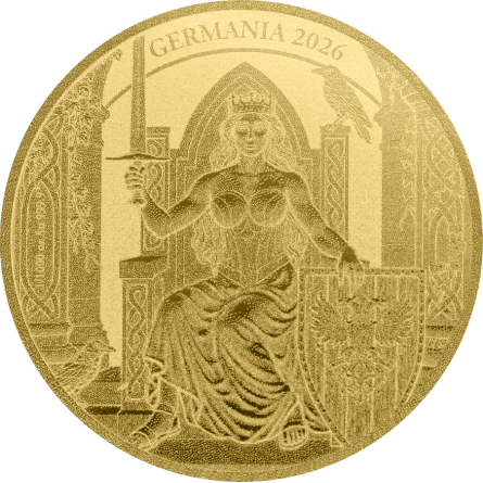 Złota Moneta Germania 2026, 1/1000 uncji - rewers 1 Złota Moneta Germania 2026, 1/1000 uncji - rewers 1