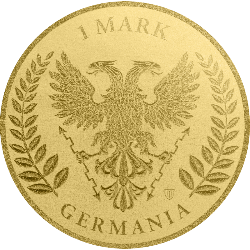 Złota Moneta Germania 2026, 1/1000 uncji - rewers 2 Złota Moneta Germania 2026, 1/1000 uncji - rewers 2
