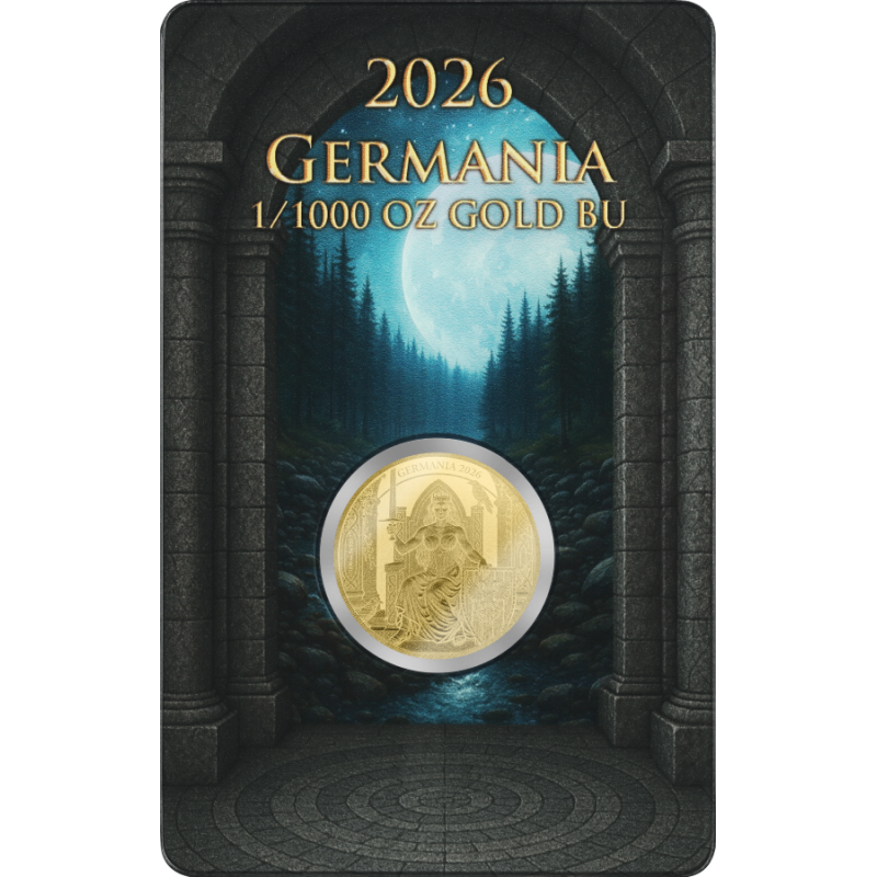Złota Moneta Germania 2026, 1/1000 uncji - rewers Złota Moneta Germania 2026, 1/1000 uncji - rewers
