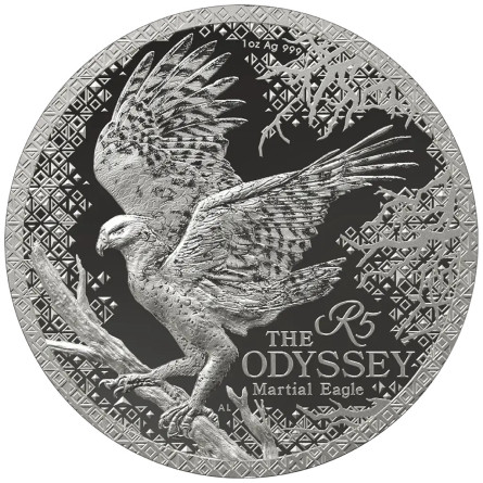 Срібна монета «The Odyssey: Martial Eagle 2026», 1 унція — реверс