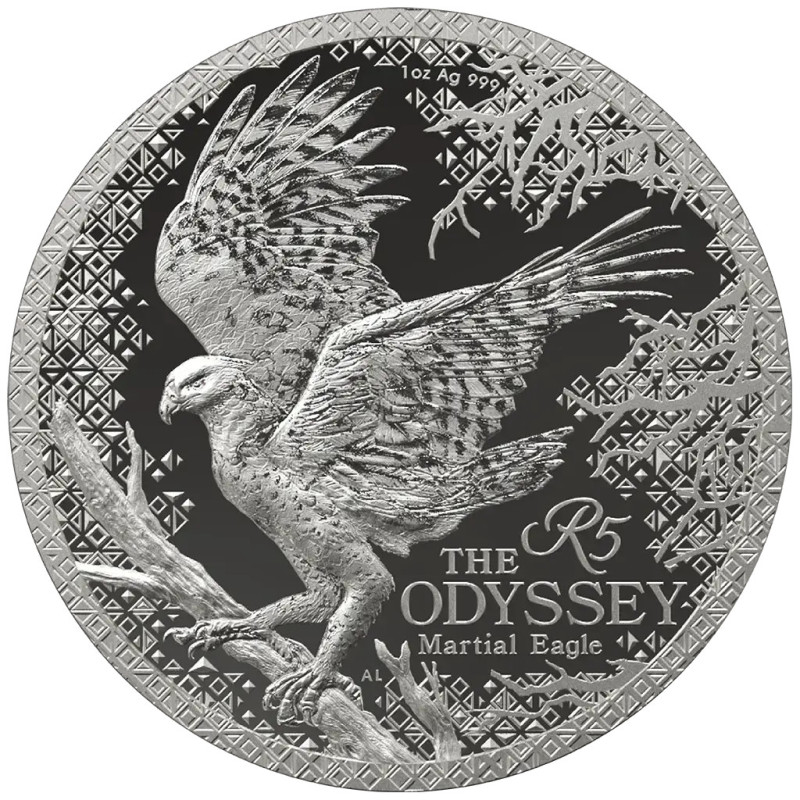 The Odyssey: Martial Eagle 2026 Silver Coin, 1 ounce - reverse side The Odyssey: Martial Eagle 2026 Silver Coin, 1 ounce - reverse side