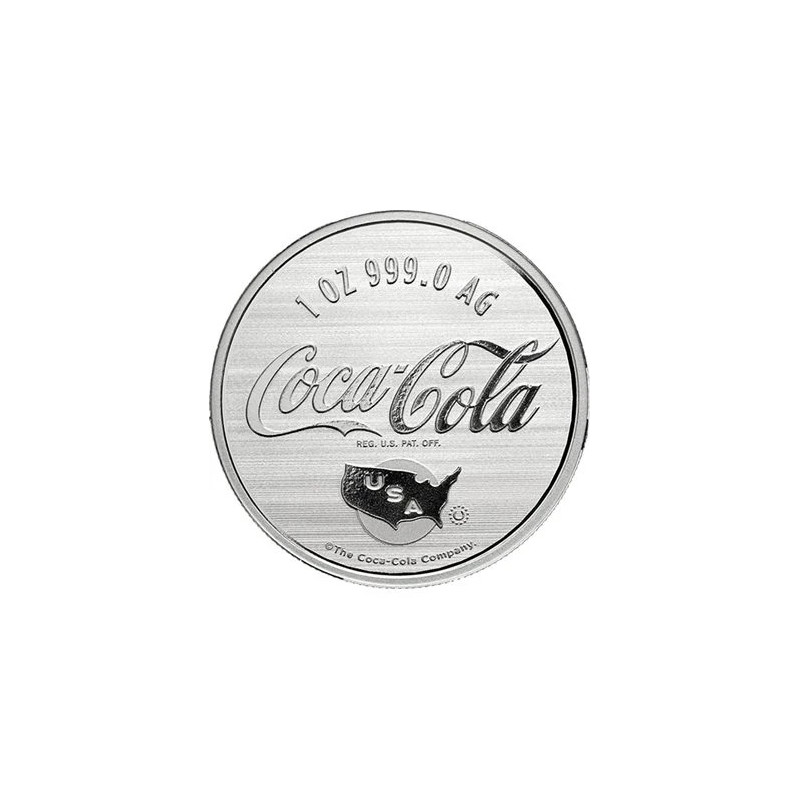 Срібна медаль «Coca-Cola» до 140-річчя, 1 унція