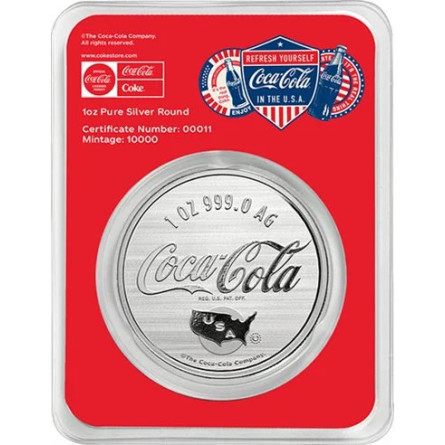 Srebrny Medal Coca - Cola 140th anniversary , 1 uncja front