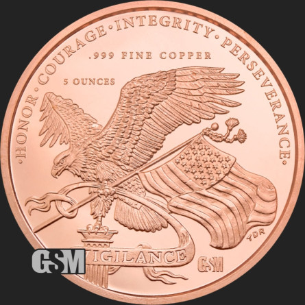 Miedziany Medal 250th Anniversary USA , 5 uncji - awers