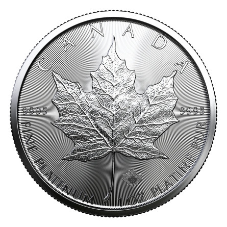 2022 Maple Leaf Platinum Coin, 1 ounce - reverse side