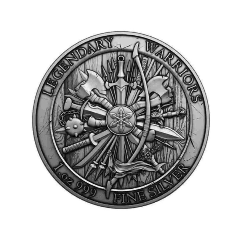 Srebrny Medal Legendary Warriors: Arminius Color , 1 uncja - awers Srebrny Medal Legendary Warriors: Arminius Color , 1 uncja - awers