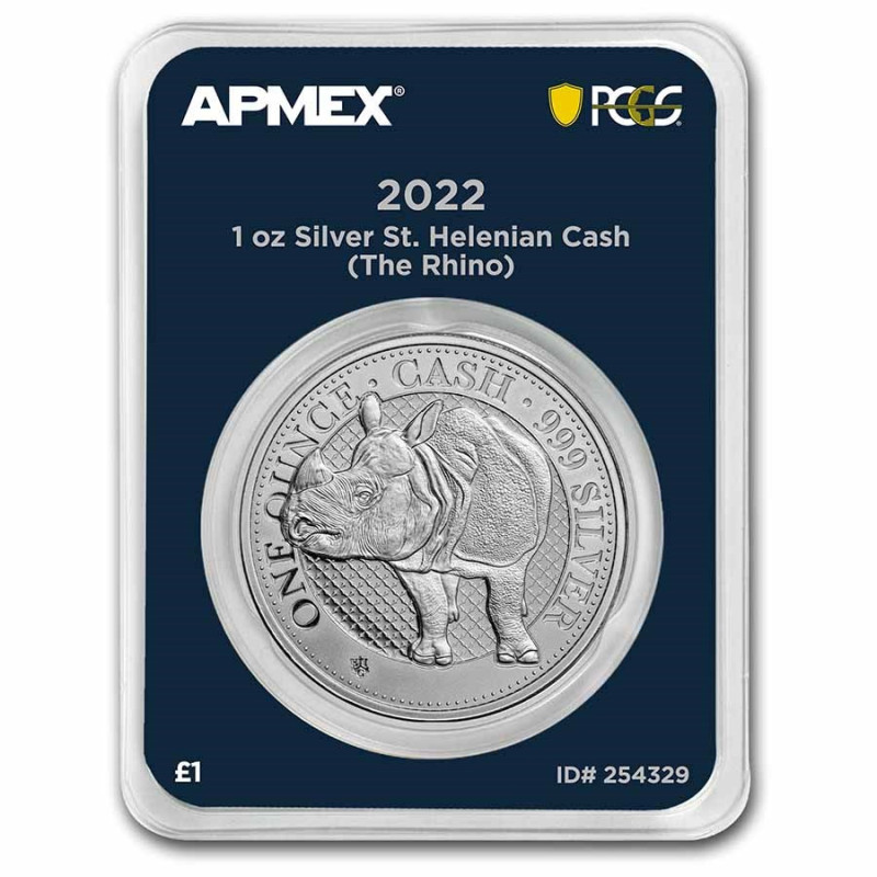 Indian Wildlife Silbermünze: Nashorn 2022, 1 oz. Indian Wildlife Silbermünze: Nashorn 2022, 1 oz.
