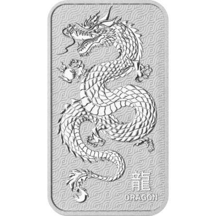 Срібний зливок «Perth Mint» «Рік Дракона», 1 унція — аверс