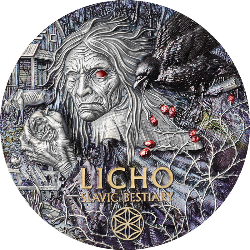 "Slavic Beasts" Silver Coin - Licho 2026, 3 ounces - reverse side "Slavic Beasts" Silver Coin - Licho 2026, 3 ounces - reverse side