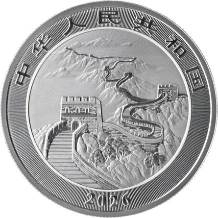 Silbermünze „China Dragon Gold Dragon“ Karte 2026, 1 Unze Silbermünze „China Dragon Gold Dragon“ Karte 2026, 1 Unze