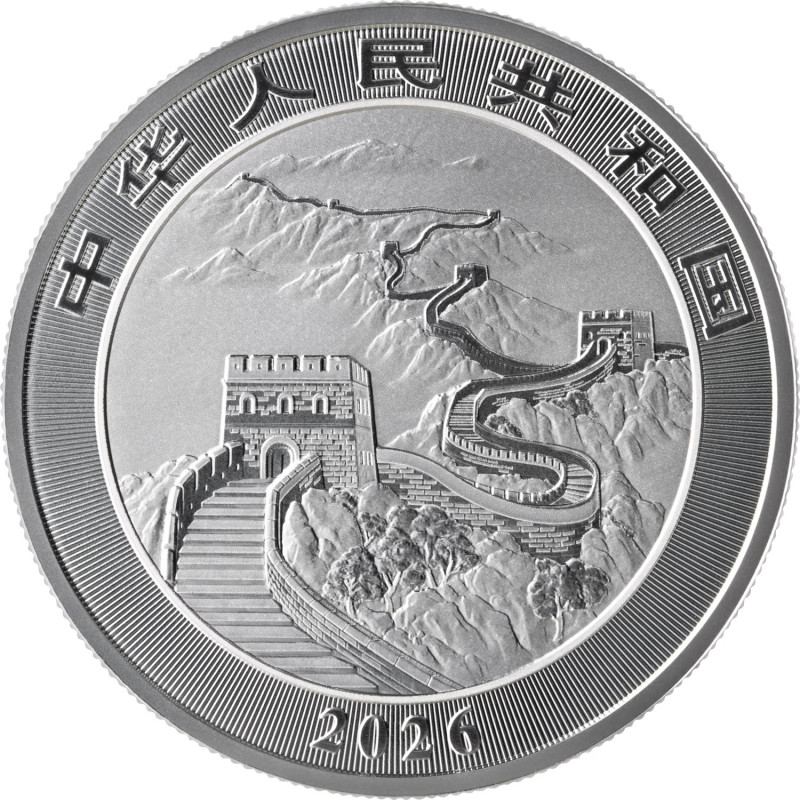 Silbermünze „China Dragon Gold Dragon“ Karte 2026, 1 Unze Silbermünze „China Dragon Gold Dragon“ Karte 2026, 1 Unze