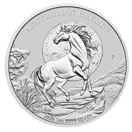 Silbermünze „Australian Brumby“ 2026, 1 Unze – Rückseite