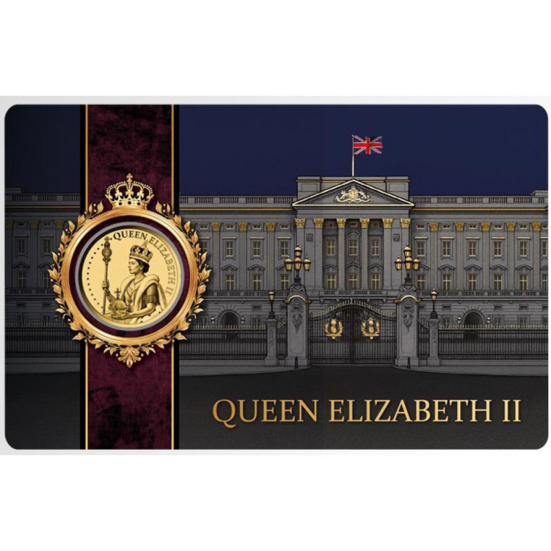 Gold Coin in a Card - Queen Elizabeth II 1/1000 ounce, obverse Gold Coin in a Card - Queen Elizabeth II 1/1000 ounce, obverse