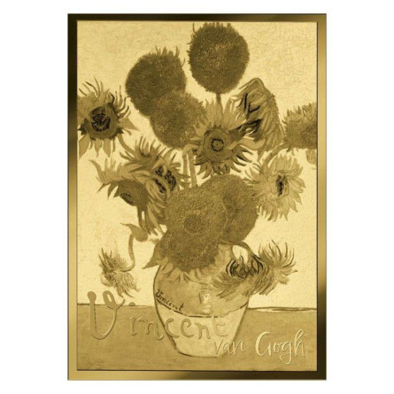 Goldmünze in der Hülle – Vincent van Gogh „The Sunflower“, 1/1000 Unze – Vorderseite der Bar Goldmünze in der Hülle – Vincent van Gogh „The Sunflower“, 1/1000 Unze – Vorderseite der Bar