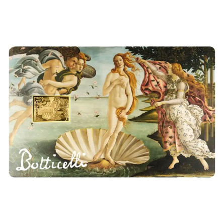 Złota Moneta w Karcie - Sandro Botticelli „Narodziny Wenus” - card front