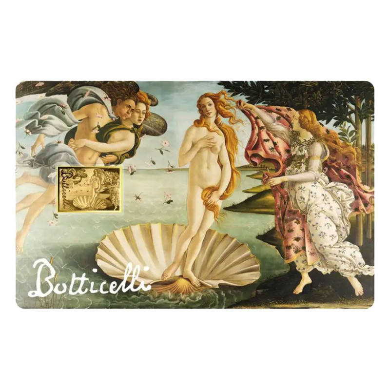 Złota Moneta w Karcie - Sandro Botticelli „Narodziny Wenus” - card front Złota Moneta w Karcie - Sandro Botticelli „Narodziny Wenus” - card front