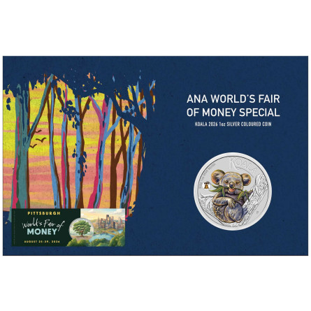 Srebrna Moneta Australijski Koala 2026 ANA, 1 uncja - front